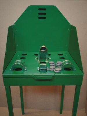 juego de la rana metálico con la mesa en acero y accesorios en fundición