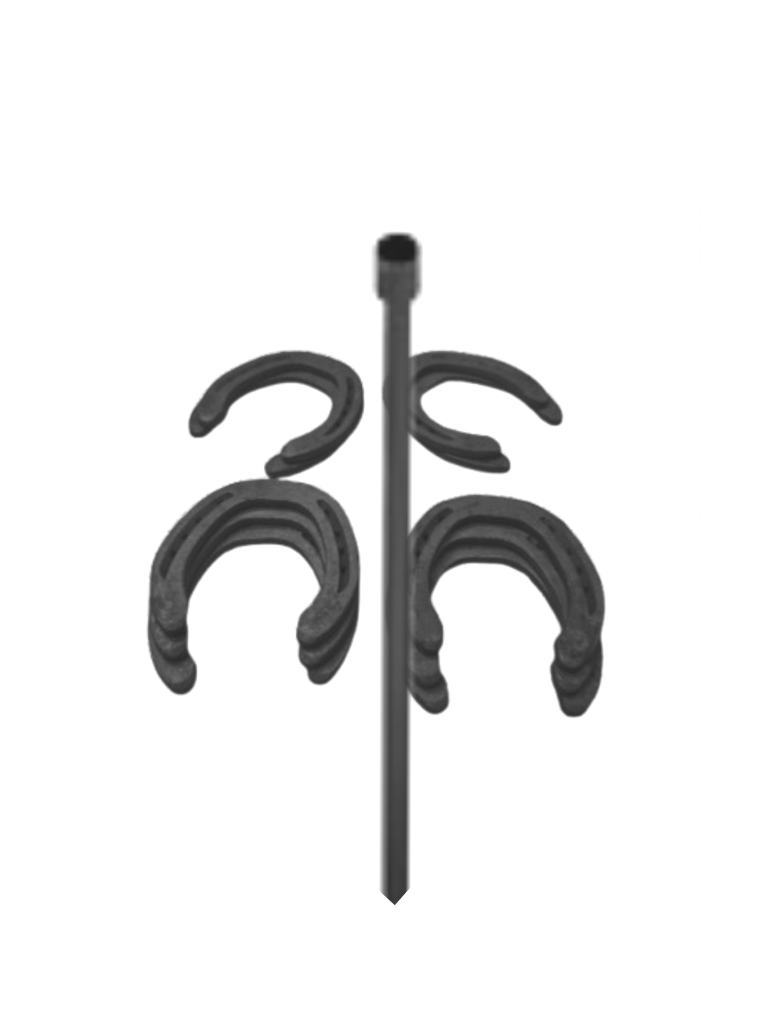 El juego de las herraduras con 10 herraduras un mástil y un compas original