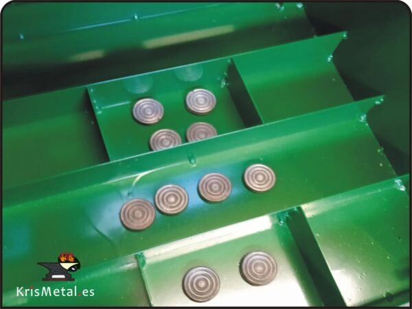 juego rana metálico lacado en verde con todos los elementos metálicos de fundición