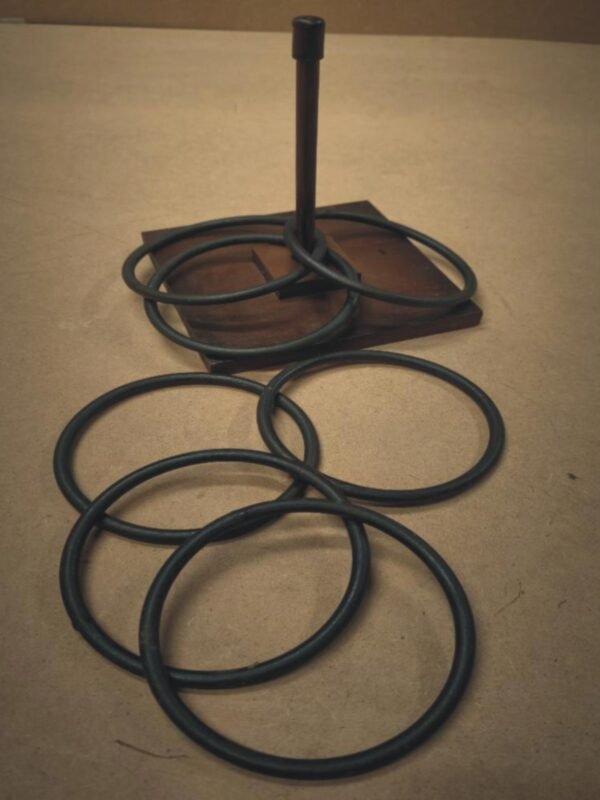 4 juego de las anillas juego de las anillas metálicas, un mástil y ocho anillas