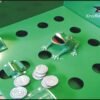 juego rana metálico lacado en verde con todos los elementos metálicos de fundición