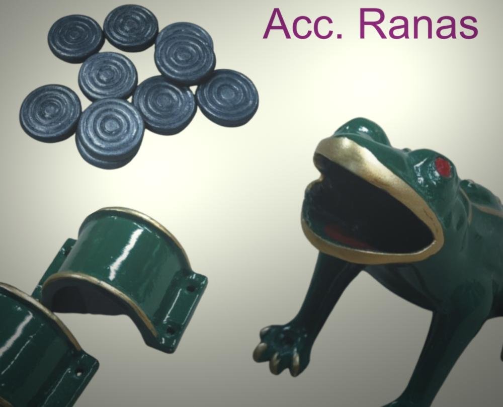 Accesorios de fundición para el juego de la rana, ranas puentes molinetes y fichas