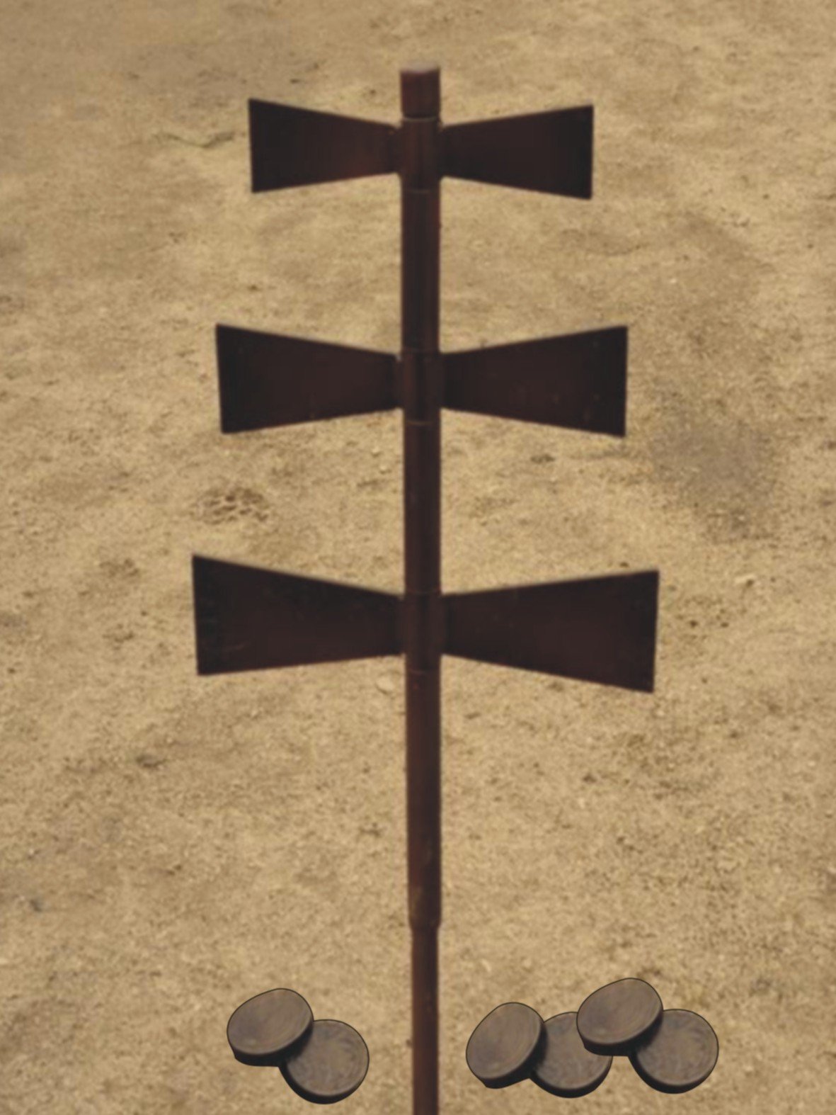 juego de la rana completa modelo Delta con una mesa tratada para exterior una rana dos puentes, un molinete y 10 fichas