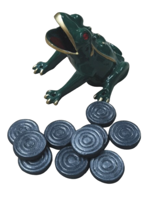 Acc juego rana clásico de fundición una rana y 10 fichas sin la mesa