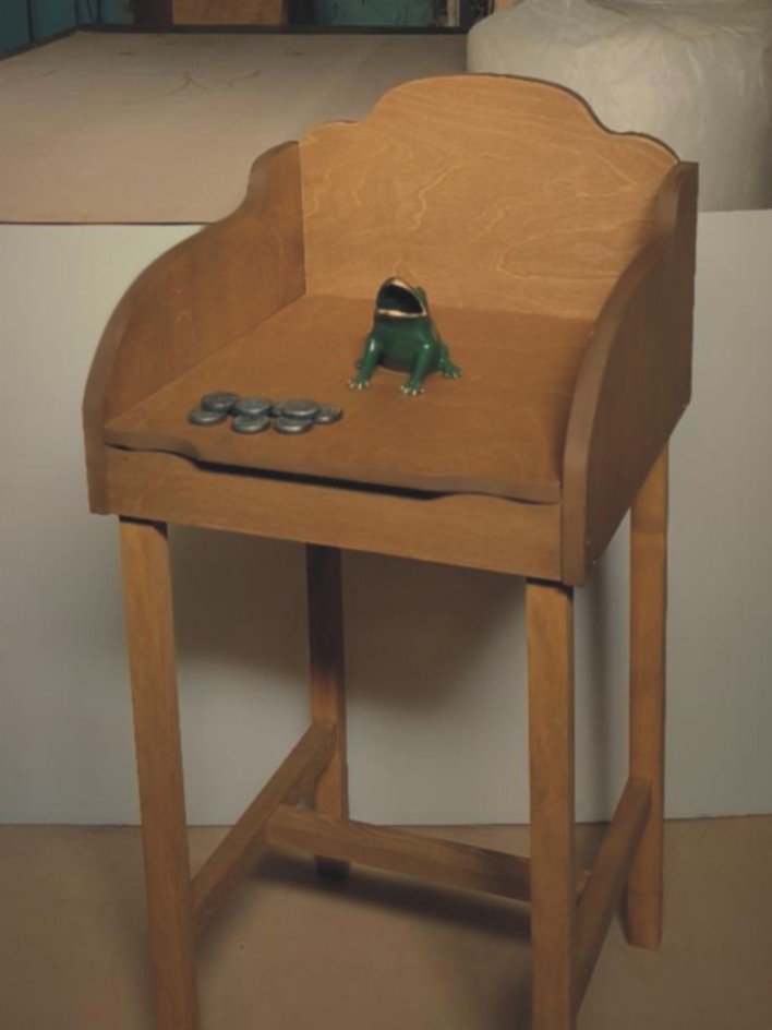 juego de la rana clásica modelo Delta con una mesa tratada para exterior una rana y 10 fichas