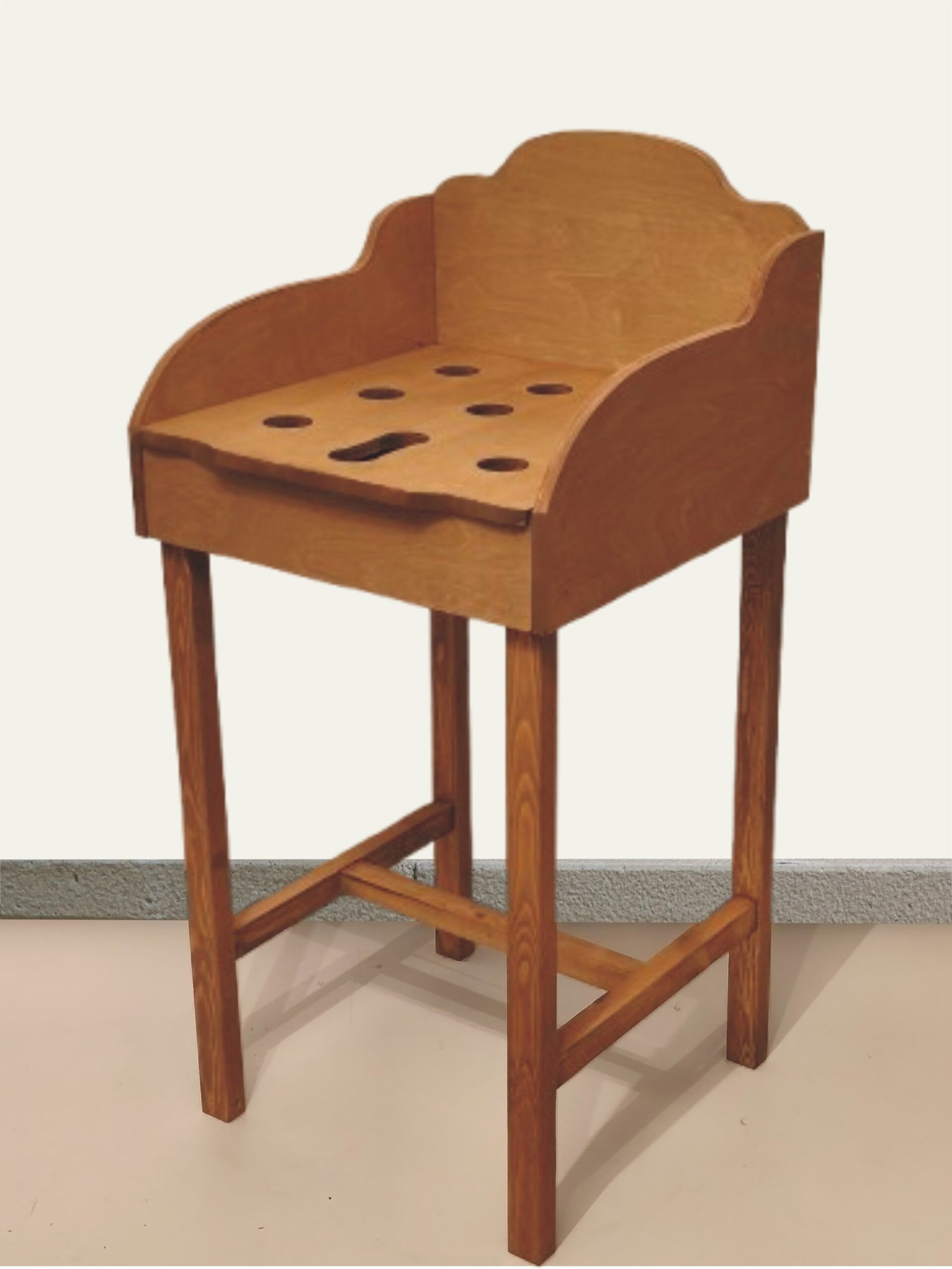 mesa Delta tratada para exterior puntuación grabada sin accesorios metálicos