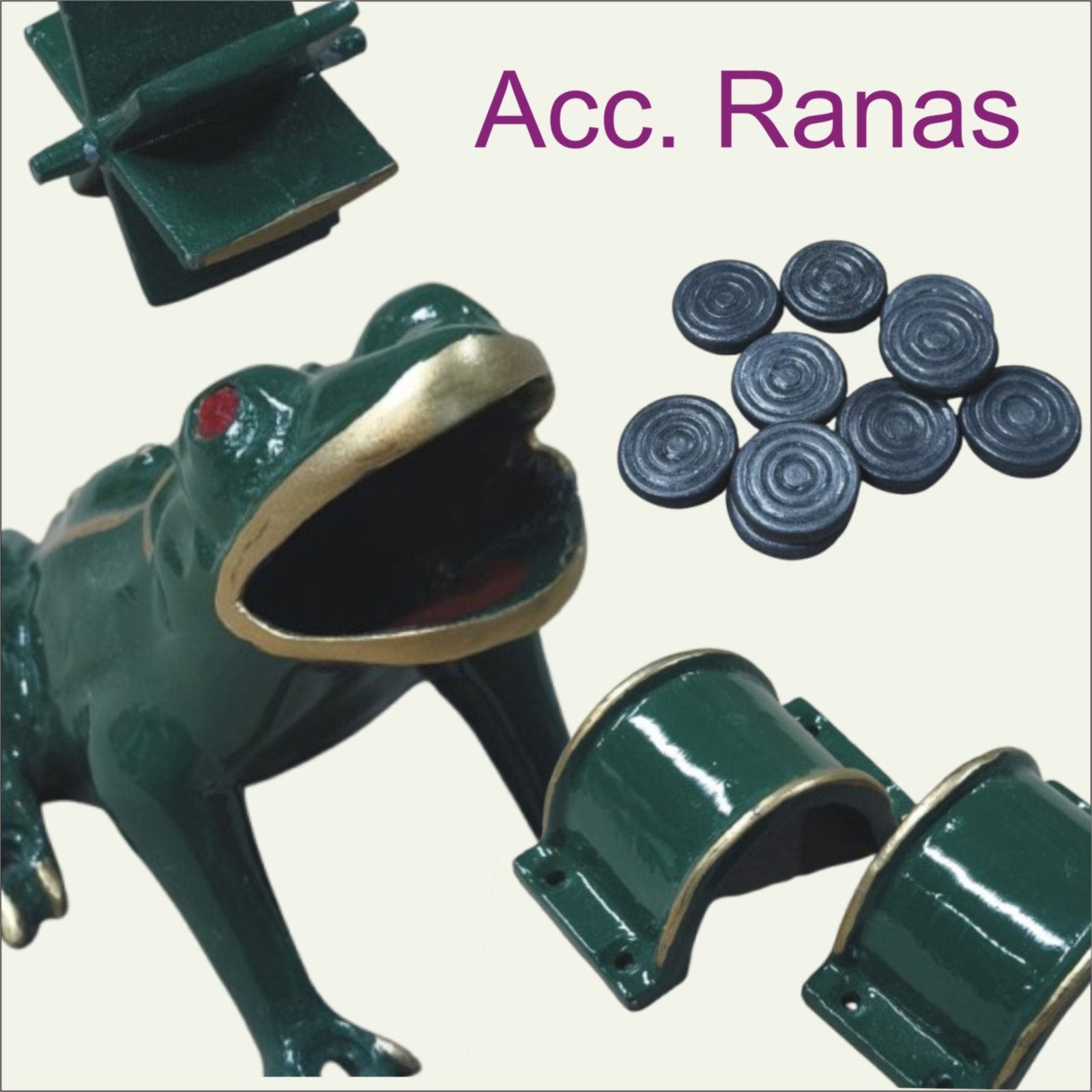 Accesorios del juego de la rana sin la mesa sin la mesa